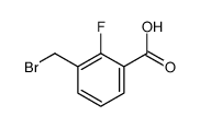 3-(Bromomethyl)-2-fluorobenzoicacid结构式