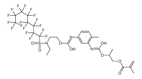 2-[[[[5-[[[2-[ethyl[(heptadecafluorooctyl)sulphonyl]amino]ethoxy]carbonyl]amino]-2-methylphenyl]amino]carbonyl]oxy]propyl methacrylate structure