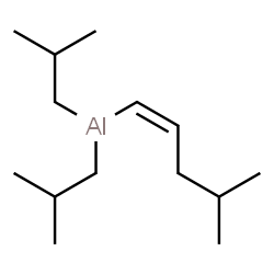 (E)-diisobutyl(4-methylpent-1-enyl)aluminium Structure