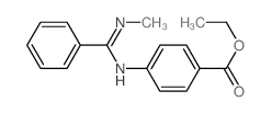 ethyl 4-[(N-methyl-C-phenyl-carbonimidoyl)amino]benzoate结构式