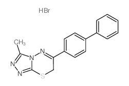 7H-1,2,4-Triazolo[3,4-b][1,3,4]thiadiazine,6-[1,1'-biphenyl]-4-yl-3-methyl-, hydrobromide (1:1)结构式