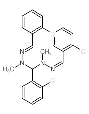 1-(2-chlorophenyl)-N,N-bis[(2-chlorophenyl)methylideneamino]-N,N-dimethyl-methanediamine结构式