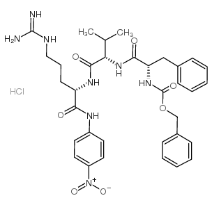 Z-Phe-Val-Arg-pNA HCl结构式