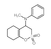 1,2-Benzoxathiin-4-amine,3,4,5,6,7,8-hexahydro-N-methyl-N-phenyl-, 2,2-dioxide Structure