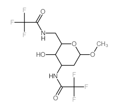 a-D-ribo-Hexopyranoside, methyl2,3,6-trideoxy-3,6-bis[(trifluoroacetyl)amino]- (9CI) Structure