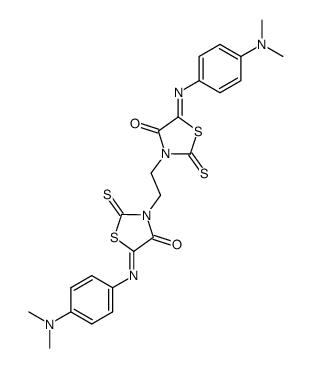 5,5'-bis-(4-dimethylamino-phenylimino)-2,2'-dithioxo-3,3'-ethane-1,2-diyl-bis-thiazolidin-4-one Structure