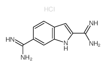 2-(diaminomethylidene)indole-6-carboximidamide,hydrochloride结构式