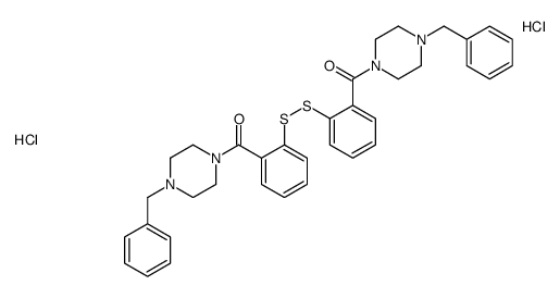 [2-[[2-(4-benzylpiperazine-1-carbonyl)phenyl]disulfanyl]phenyl]-(4-benzylpiperazin-1-yl)methanone,dihydrochloride Structure