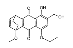 8-Ethoxy-1,4-dihydro-5-hydroxy-6-hydroxymethyl-1-methoxy-1,4-ethano-9,10-anthrachinon结构式