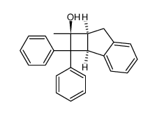 endo-1-hydroxy-exo-1-methyl-2,2-diphenyl-1,1a,2,2a-tetrahydro-7H-cyclobut[a]indene结构式