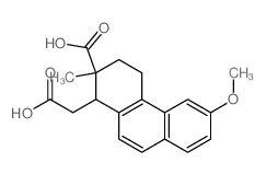 1-Phenanthreneaceticacid, 2-carboxy-1,2,3,4-tetrahydro-6-methoxy-2-methyl- Structure