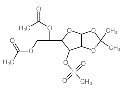[2-acetyloxy-2-(7,7-dimethyl-4-methylsulfonyloxy-2,6,8-trioxabicyclo[3.3.0]oct-3-yl)ethyl] acetate Structure