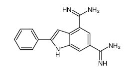 2-phenyl-1H-indole-4,6-dicarboximidamide结构式