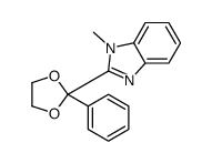 1-methyl-2-(2-phenyl-1,3-dioxolan-2-yl)benzimidazole Structure