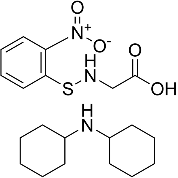 N-O-NITROPHENYLSULFENYL-GLYCINE DI(CYCLOHEXYL)AMMONIUM SALT结构式