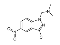 1-(3-chloro-5-nitro-1H-indazol-1-yl)-N,N-dimethylmethanamine结构式