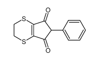 2-Phenyl-4,5,6,7-tetrahydro-4,7-dithia-1,3-indandion结构式