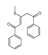 3-methylsulfanyl-1,5-diphenylpent-2-ene-1,5-dione结构式
