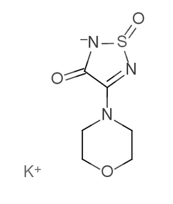 4-(4-Morpholinyl)-1,2,5-Thiadiazol-3(2H)-one 1-Oxide Potassium Salt结构式