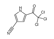 5-(2,2,2-trichloroacetyl)-1H-pyrrole-3-carbonitrile结构式