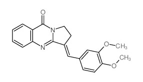 (3E)-3-[(3,4-dimethoxyphenyl)methylidene]-1,2-dihydropyrrolo[2,1-b]quinazolin-9-one结构式