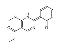6-[6-(dimethylamino)-5-propanoyl-1H-pyrimidin-2-ylidene]cyclohexa-2,4-dien-1-one Structure