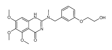 2-{[3-(2-hydroxy-ethoxy)-benzyl]-methyl-amino}-5,6,7-trimethoxy-1H-quinazolin-4-one Structure