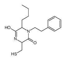 6-butyl-1-(2-phenylethyl)-3-(sulfanylmethyl)piperazine-2,5-dione Structure