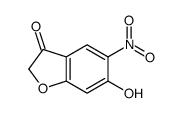 6-hydroxy-5-nitro-1-benzofuran-3-one结构式