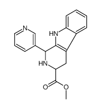 Methyl 1-(3-pyridinyl)-2,3,4,9-tetrahydro-1H-β-carboline-3-carbox ylate结构式