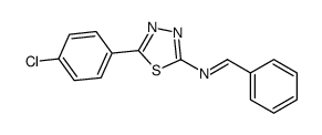 N-[5-(4-chlorophenyl)-1,3,4-thiadiazol-2-yl]-1-phenylmethanimine Structure