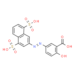 5-[(4,8-disulpho-2-naphthyl)azo]salicylic acid structure