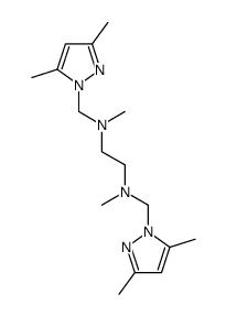 N,N'-bis(3,5-dimethylpyrazol-1-ylmethyl)-N,N'-dimethyl-1,2-ethanediamine Structure