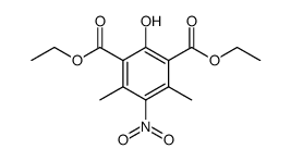 2-Hydroxy-4,6-dimethyl-5-nitro-isophthalsaeurediethylester结构式
