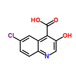 6-Chloro-3-hydroxy-quinoline-4-carboxylic acid结构式