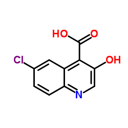 6-Chloro-3-hydroxy-quinoline-4-carboxylic acid structure