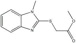 methyl 2-(1-methyl-1H-benzo[d]imidazol-2-ylthio)acetate结构式