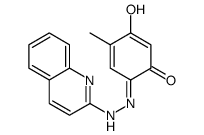 3-hydroxy-4-methyl-6-(quinolin-2-ylhydrazinylidene)cyclohexa-2,4-dien-1-one Structure