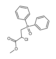 methyl 2-chloro-3-(diphenylphosphinyl)propionate结构式