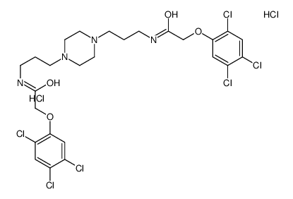 2-(2,4,5-trichlorophenoxy)-N-[3-[4-[3-[[2-(2,4,5-trichlorophenoxy)acetyl]amino]propyl]piperazin-1-yl]propyl]acetamide,dihydrochloride结构式