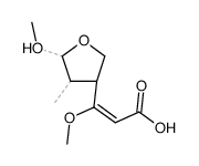 (+)-3-Methoxy-3-(tetrahydro-5-methoxy-4-methylfuran-3-yl)acrylic acid Structure