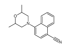 4-(2,6-dimethylmorpholin-4-yl)naphthalene-1-carbonitrile结构式