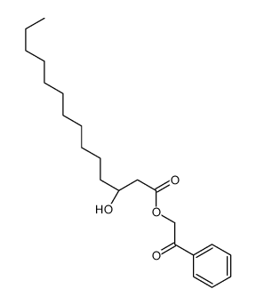 phenacyl (3R)-3-hydroxytetradecanoate结构式