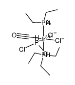 trans-carbonyldichloro(dichlorophosphido)bis(triethylphospine)iridium(III)结构式