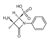 (2R,3R)-3-Amino-3-methyl-4-oxo-1-phenyl-azetidine-2-sulfonic acid Structure