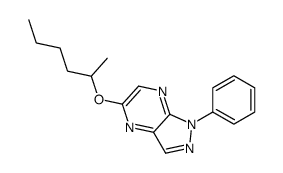 5-hexan-2-yloxy-1-phenylpyrazolo[3,4-b]pyrazine结构式