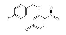 3-[(4-fluorophenyl)methoxy]-4-nitro-1-oxidopyridin-1-ium结构式
