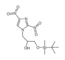 1-{[tert-butyl(dimethyl)silyl]oxy}-3-(2,4-dinitro-1H-imidazol-1-yl)-2-propanol结构式