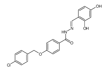 Benzoic acid, 4-[(4-chlorophenyl)methoxy]-, 2-[(2,4-dihydroxyphenyl)methylene]hydrazide结构式