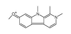 7-methoxy-1,2,9-trimethylpyrido[3,4-b]indol-2-ium Structure